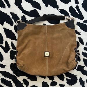 Dooney & Bourke Tan Suede Hobo Bag
